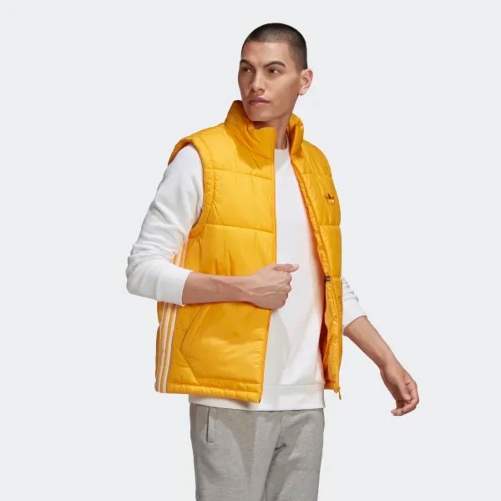 Adidas originals S yellow padded puffer vest